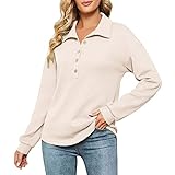 Women's Long Sleeve Shirts Strickjacke Lang Damen Leinen und Baumwolle Top Damen Cecil Damen Bluse Kurzarm Schwarz Bluse Blumen Bluse 48 Damen Tunika Polyester Hoodies FüR Damen Strandbluse Blau S