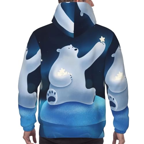 Sweat à capuche ours EdWal pour homme en polyester avec poche kangourou - 4