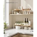 SONGMICS HOME Cabinet Organizer Shelf, Set of 2 Spice Rack, Kitchen Storage - Image 2