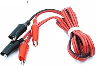 10Pcs 1meter Double Red and Black Clips Crocodile Cable Jumper Wire Test Leads