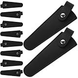 FRCOLOR 10 Stück Schwarzes Scherenetui aus Robustem Material Professioneller Haarscheren und Gartenscheren Organizer mit Rutschfestem Griff Transparentem Fenster für Friseure und Gärtner