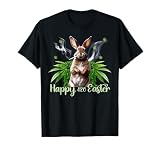 Happy 420 Easter Bunny Smoking Weed Cannabis Funny T-Shirt