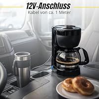 DUNLOP Kaffeemaschine 12V - Filterkaffeemaschine für Auto und LKW mit Filter - Kaffeemaschine Klein mit Glaskanne 0.65L 4-6 Tassen – Ansicht 5
