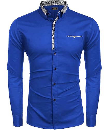 Image of Mens Shirt | Black Cotton Blend Casual | Regular Fit | Full Sleeve | Printed Spread Collar | Solid Plain Style | Summer Office Wear | Stylish Shirt for Men