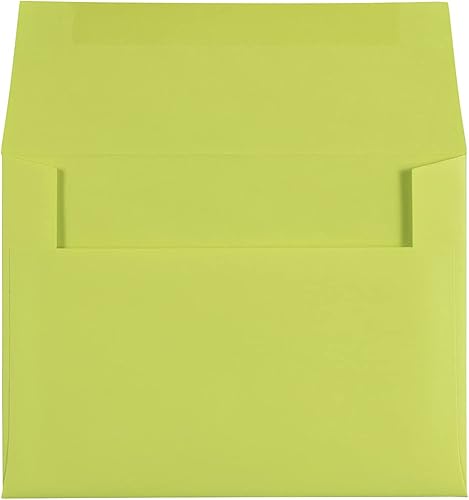 Miniatura 2 de JAM PAPER Sobres de invitación de colores A6 4 34 x 6 12 verde lima paquete de 50 unidades