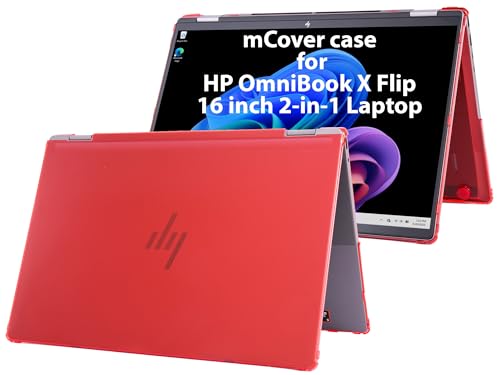 Housse HP OmniBook X Flip 16 rigide rouge pour protéger votre ordinateur contre les rayures