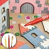 TTCHANG 12 Set Unfinished Wooden Painting Crafts Kit, Blank Castle Wooden Stencils DIY Coloring Art Crafts Supplies, Ideal for Birthday Party Favors, Classroom Rewards, Goodie Bags Fillers ﻿ #1