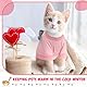 Warm Haustier Pullover für Welpen Katzen Winter Hunde Strickwaren mit Schleife Welpen Sweater Klein Hundemantel Hundebekleidung für Chihuahua Yorkshire Weihnachten (Rosa, Grau)