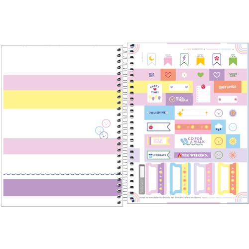 Caderno colegial capa dura 10x1 160 folhas Happy Colors Tilibra