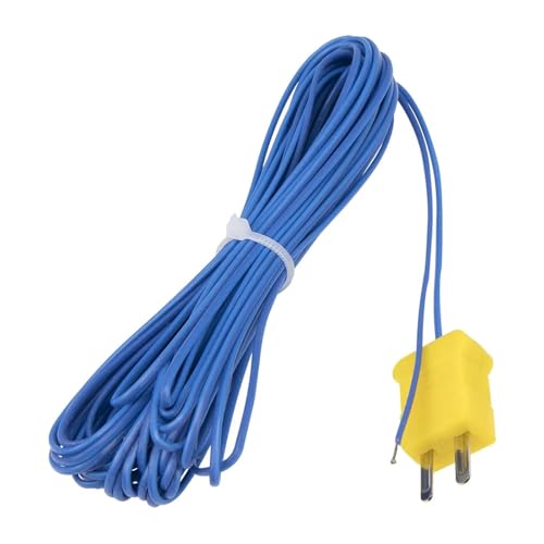 Sensor de temperatura del termopar tipo K con cabezal de conexión y cable PTFE de 10 metros 5