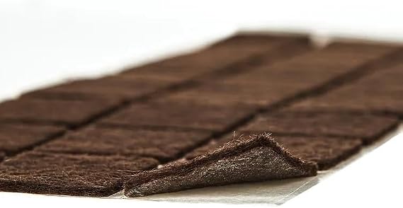 Kare Yapışkanlı Mobilya Altlığı (Tek Plaka x 30 Adet) - 2x2 cm İnce Ayaklar İçin Çizilmez ve Ses Kesici Ped