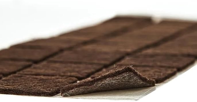 Kare Yapışkanlı Mobilya Altlığı (Tek Plaka x 30 Adet) - 2x2 cm İnce Ayaklar İçin Çizilmez ve Ses Kesici Ped