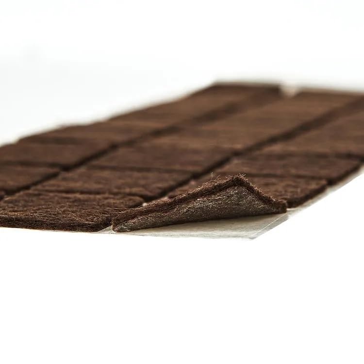 Smartizi Kare Yapışkanlı Mobilya Altlığı (Tek Plaka x 24 Adet) - 2.5x2.5 cm Standart Boy Çizilmez ve Ses Kesici Ped