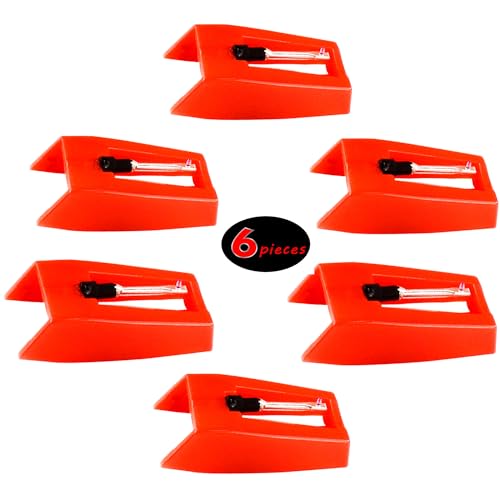 6pcs Turntable Record Player Needles Stylus Replacement for Crosley Victrola Jenson 1byone Boytone LP Phonograph Vinyl Record Players