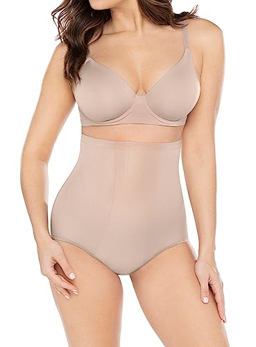 Miraclesuit Women's Shapewear Hi-Waist Brief Underwear, Nude, L
