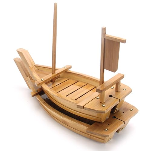 Plateau de service japonais en bois de 100 cm pour présenter vos sushis sans encombre