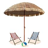 JYCCH Ombrellone da Esterno Portatile, ombrelloni con Tetto in Paglia, ombrellone da Esterno Portatile, ombrellone da Giardino con terrazza all'aperto