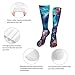 Coxfurio Underwater Turtle Dolphin Octopus Pattern 20 In Compression Socks For Women & Men Knee High Compression Stocking Support Running Travel