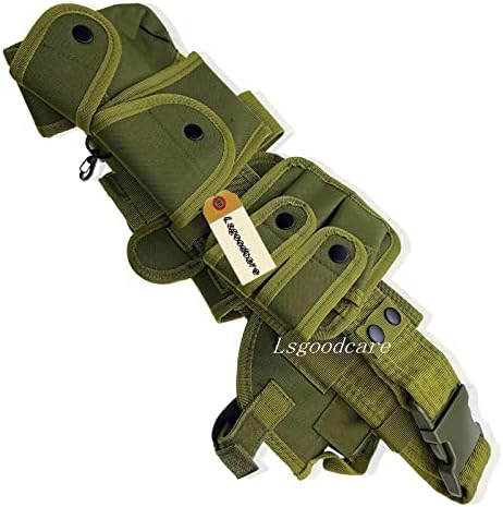Lsgoodcare Multifunction Police Security Guard Military Tactical Duty Utility Waist Belt, 10 in 1 600D Nylon Adjustable Modular Equipment Law Enforcement Outdoor Duty Belts