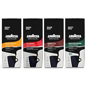 Lavazza Classico, Gran Aroma, Gran Selezione & Perfetto Ground Coffee (Pack of 4)