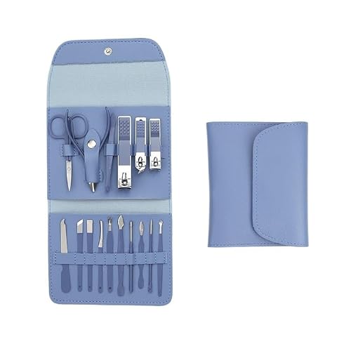 SaryEdge Nail Clipper Set of 26 Nail Clippers Nail Clipper Set Manicure Set,Blue-One Size,Blue-One Size