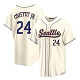 Custom Mens/Women/Youth Seattle Creamy Ken Griffey Jr. Baseball Stitched T-Shirt for Sports Fan