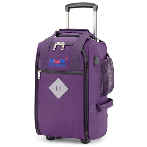 17x10x9 Inches United Airlines Rolling Personal Item Under Seat Duffle bags Suitable For Major Airlines Including Spirit, and Frontier Airline