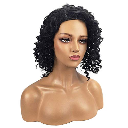 Perruque cheveux courts bouclés thermorésistante 180 degrés bonnet Rose Net