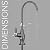 Brondell - Water Filter Faucet in Chrome - Universal sink faucet for Water Filtration systems - reverse osmosis, RO, undercounter, water purifier systems - Classic style in Polished Chrome