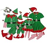 pyjama lutin orchestra Costume familial complet - Ensemble coordonné disponible pour adultes et enfants dans le style lutin de Noël traditionnel