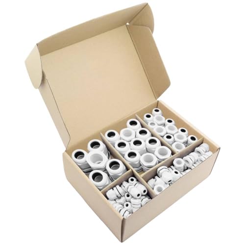 2102CA114 Kabelverschraubungs-Set Weiss - Metrisch 60 teilig - Quadrios