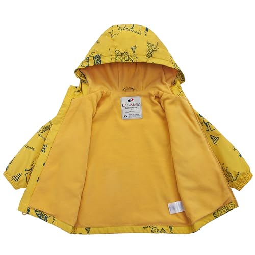 Rokka&Rolla Toddler Boys' Water-Resistant Fleece Lined Windbreaker Transitional Jacket3