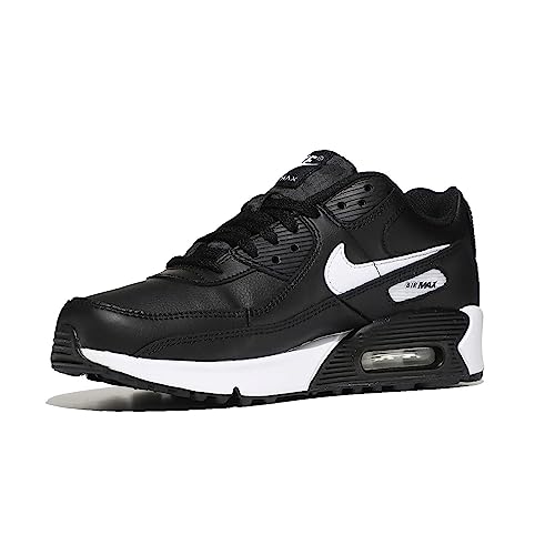 Nike Boy's Air Max 90 LTR (Big Kid) Black/White/Black 6 Big Kid M