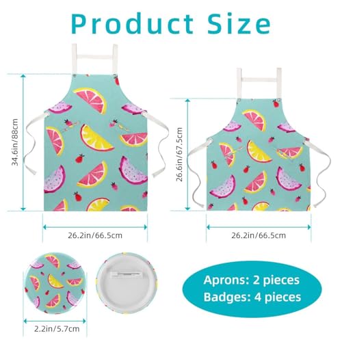 Tablier de cuisine avec 4 broches réglables pour le service