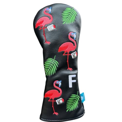 Flamingo Golf Club Headcover 3 Wood Head Cover Golf Premium（PU Leather Fairway Wood Head Cover Gift for Men (1pc (for Fairway))