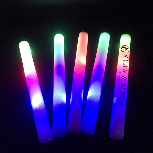 lifBetter - Bastones luminosos multicolor, luz LED RGB, 30 unidades, ideal para la decoración de fiesta de cumpleaños