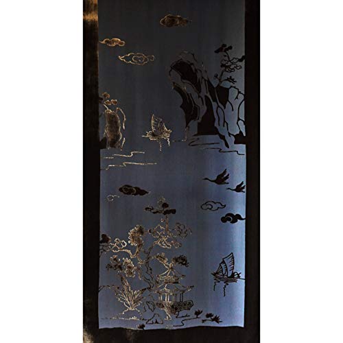 Silk Base Burn-out Velvet Shawl,73" Lx21 W,Ancient Art,Olive/Black2