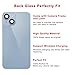 Perzework Rear Back Glass Replacement for iPhone 14 Plus 6.7-inches with Reparing Toolkit and All Necessary Parts (Blue)