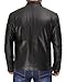 Decrum Black Leather Jacket Men - Mens Motorcycle Jacket | [1100444] Clinton, L