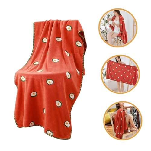 Serviette de bain motif avocat de douche pour usage quotidien en coton doux