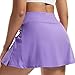 Tennis Golf Skirt Workout Athletic Skirts for Women Bodycon Pencil Mini Skort High Waisted with Pockets Shorts Underneath Slit Dress Cute Fashion Trendy Clothes Casual Summer Outfits Purple L