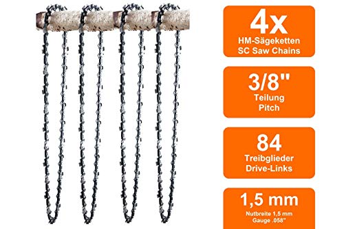 Guide pour Husqvarna 570 et 4 chaînes 60cm 3/8 1.5mm pour le bois de chauffage - 3