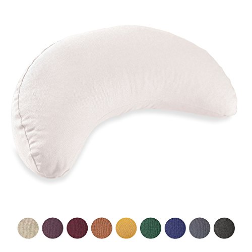 Lotuscrafts Cojin Yoga Meditation Media Luna Shanti - Relleno de Espel