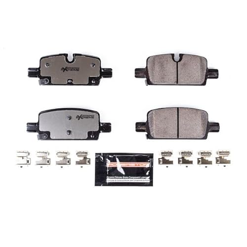 PowerStop Rear Brake Pads For Cadillac Escalade 2021-25 |Chevrolet Silverado 1500 2019-24 | Suburban 2021-25 - Z36 Truck & Tow Carbon-Fiber Ceramic Brake Pads With Installation Hardware, Z36-2174