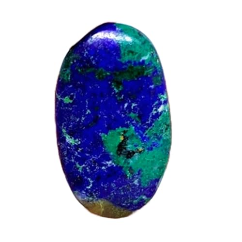 Cabochon en azurite malachite naturelle 30x16mm pour création de bague et pendentif unique