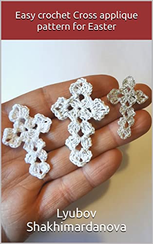 Easy crochet Cross applique pattern for Easter