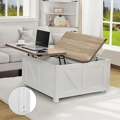 Redlife Farmhouse Lift Top Coffee Table Cover