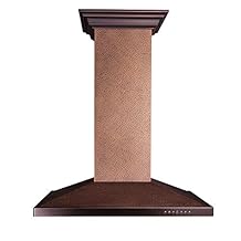 ZLINE 30 in. Designer Series Hand Hammered Copper Island Mount Range Hood 8GL2Hi-30