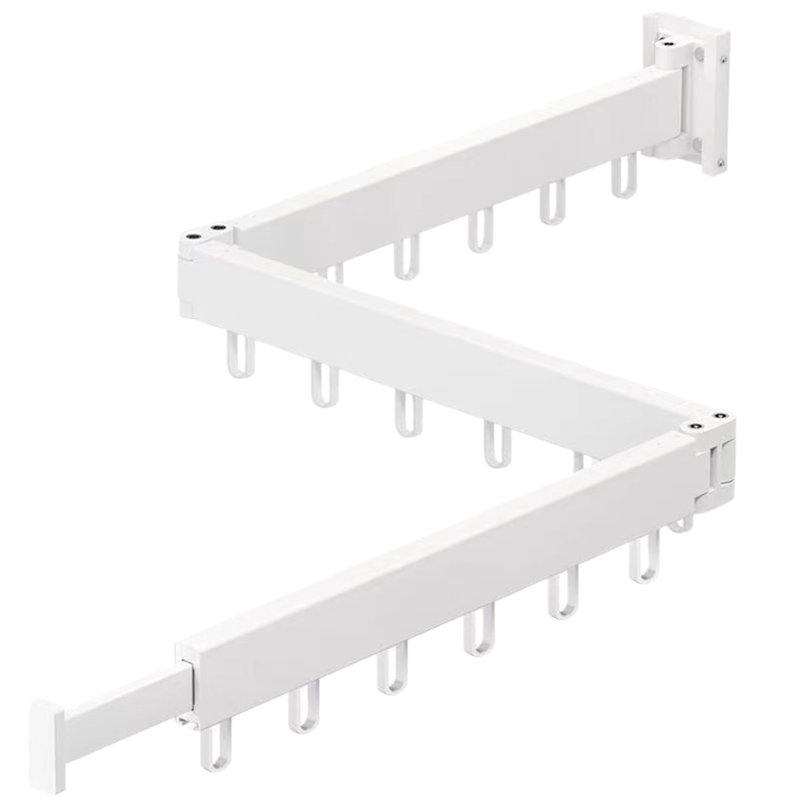 Faltbarer Wäscheständer zur Wandmontage, einziehbar, platzsparend, zusammenklappbar, Wäschetrockner für Badezimmer, Innenräume, Wohnung, Hotel, Schlafsaal