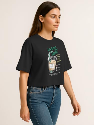 Image of HELLCAT Beige Printed Loose Fit Crew-Neck Crop T-Shirt for Women